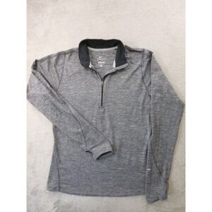Nike Running Activewear Womens Medium Heather Gray 1/4 Zip Dri Fit Long Sleeve